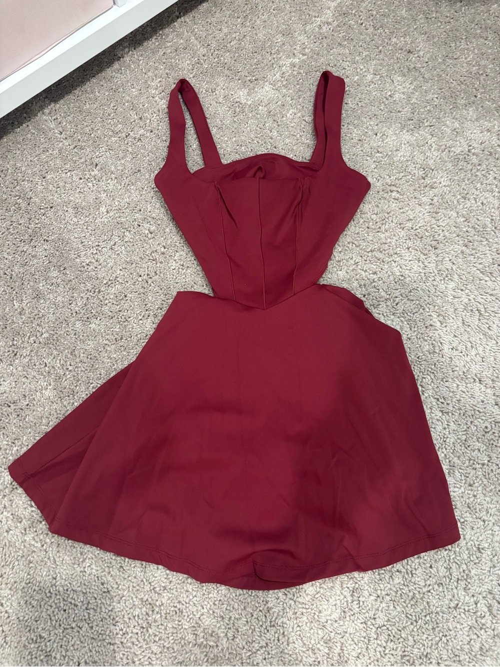 Popflex Cut It Out Dress (Crimson) - Size XS